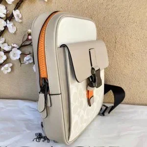 Coach Track Pack In Colorblock Signature Canvas Beige/Chalk Coach | Bags | Coach Track Pack In Colorblock Signature  main image 2